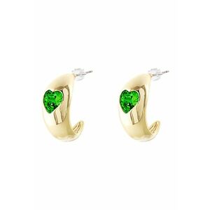 Cercei placati cu aur de 18K si decorati cu zirconia imagine