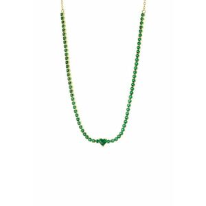 Colier placat cu aur de 18K si decorat cu zirconia Happy Hearts imagine