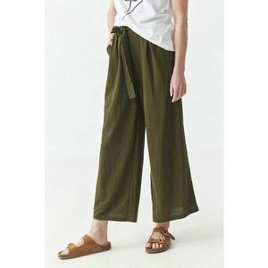 Pantaloni crop cu croiala ampla imagine