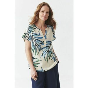 Bluza-tunica din amestec de in cu maneci scurte imagine