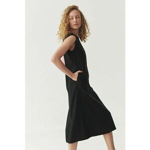 Rochie midi cu croiala dreapta si buzunare imagine