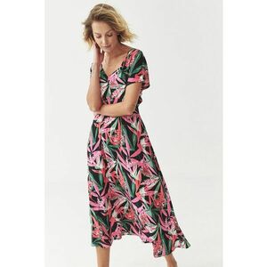 Rochie midi cu croiala evazata si decolteu in V imagine