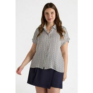 Camasa cu maneci scurte si model geometric imagine