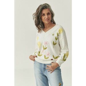 Pulover cu model floral imagine