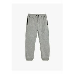 Pantaloni de trening cu snur de ajustare si buzunare cu fermoar imagine
