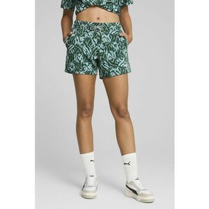 Pantaloni scurti cu imprimeu si snur de ajustare imagine