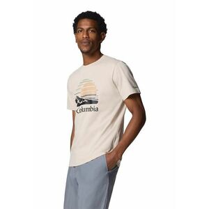 Tricou de bumbac organic cu imprimeu grafic si logo Path Lake imagine