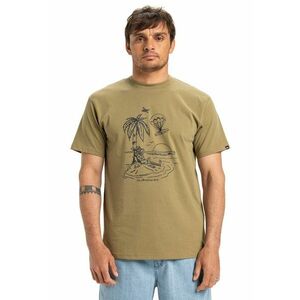 Tricou cu decolteu la baza gatului si imprimeu grafic imagine