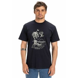 Tricou cu decolteu la baza gatului si imprimeu grafic imagine