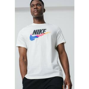 Tricou cu imprimeu logo si decolteu la baza gatului imagine