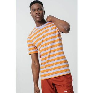 Tricou cu decolteu la baza gatului in dungi imagine