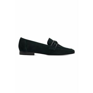 Pantofi loafer de piele intoarsa cu strasuri imagine
