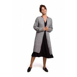 Cardigan cu maneca lunga - Acril/Nylon/Lana - Gri melange imagine