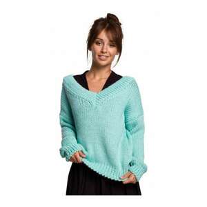 Pulover cu decolteu in V - Acril/Nylon/Lana - Menta imagine