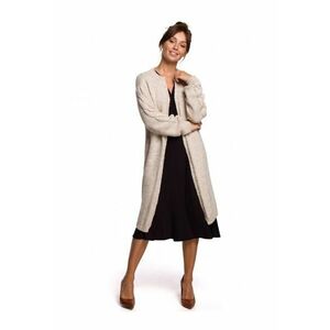 Cardigan cu maneca lunga - Acril/Nylon/Lana - Bej imagine
