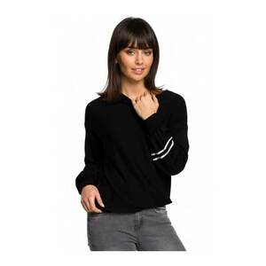 Pulover cu maneci evazate - Viscoza/Poliester - Negru - imagine
