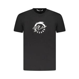 Tricou barbati - din bumbac - cu imprimeu grafic - Regular fit - Negru - imagine
