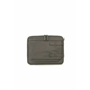 Geanta messenger unisex din piele cu fermoar - Grayed Jade imagine