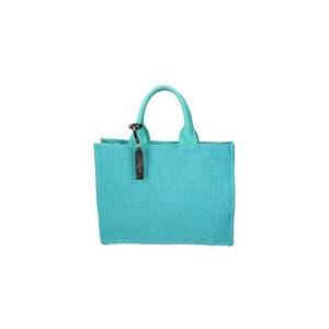 Geanta de piele si material textil cu maner imagine