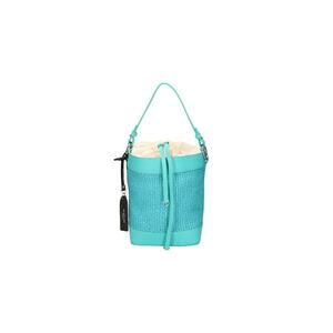Geanta bucket de piele si material textil imagine