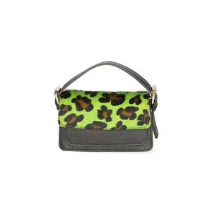 Geanta crossbody de piele si piele cu par scurt imagine