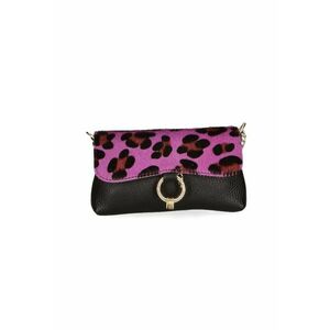 Geanta crossbody de piele cu model si lant decorativ imagine