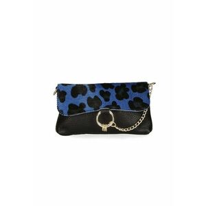Geanta crossbody de piele cu model si lant decorativ imagine