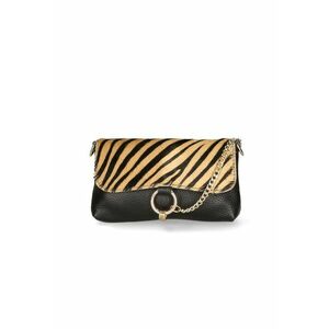 Geanta crossbody de piele cu model si lant decorativ imagine