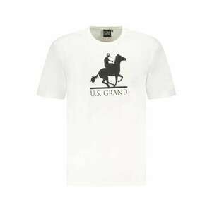 U.S. Grand POLO Tricou barbati cu imprimeu - cu decolteu la baza gatului - alb imagine