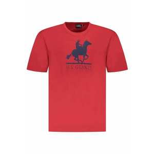 U.S. Grand POLO Tricou barbati cu imprimeu - cu decolteu la baza gatului - rosu imagine