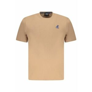 U.S. Grand POLO Tricou barbati simplu din bumbac cu logo brodat - maro - imagine