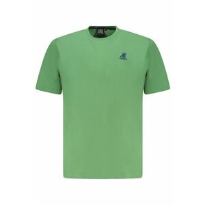 U.S. Grand POLO Tricou barbati simplu din bumbac cu logo brodat - verde - imagine