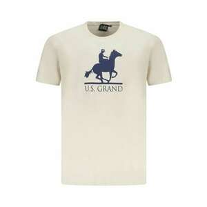 U.S. Grand POLO Tricou barbati cu imprimeu - cu decolteu la baza gatului - bej - imagine