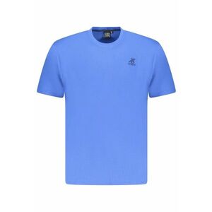 U.S. Grand POLO Tricou barbati simplu din bumbac cu logo brodat - albastru ocean - imagine