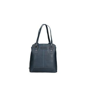 Rucsac convertibil de piele - Albastru imagine