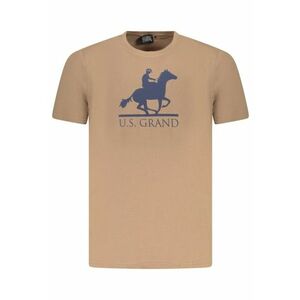 U.S. Grand POLO Tricou barbati cu imprimeu - cu decolteu la baza gatului - maro imagine