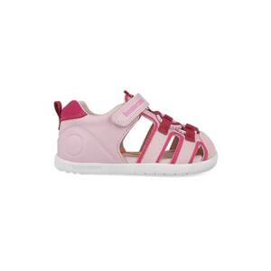Sandale cu inchidere velcro si garnituri din material textil imagine