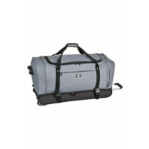 Geanta de voiaj cu role XL 2 compartimente - poliester 600D/bumbac - 80 cm - gri imagine