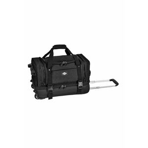 Geanta de voiaj cu role 2 compartimente - poliester 600D/bumbac - 50 cm - negru imagine