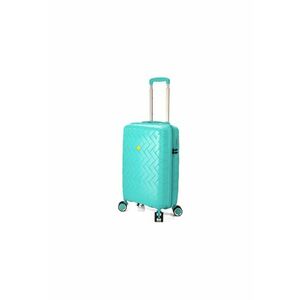 Troler de cabina BZ 5806 - polipropilena - cifru - 4 roti duble - 55 cm - turcoaz imagine