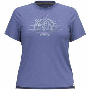 Smartwool MOUNTAIN SOL SHORT SLEEVE GRAPHIC TEE W Tricou pentru damă, albastru, mărime imagine
