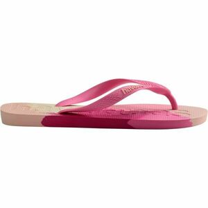 HAVAIANAS TOP LOGO MANIA COLORS II Șlapi unisex, roz, mărime 37/38 imagine