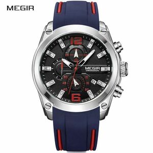 Ceasul MEGIR - Albastru/Roşu KP4014 imagine