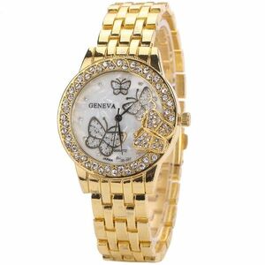 Ceas Zircon Butterfly - Auriu KP4710 imagine