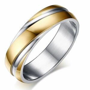 Inel Twist - Auriu/52mm KP4895 imagine