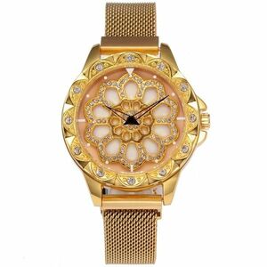 Ceas Magnetic Flowers - Auriu KP5071 imagine