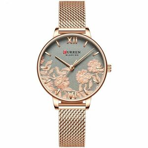 Ceas CURREN Flowers - Auriu/Roz KP6211 imagine