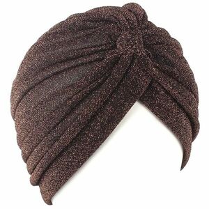 Caciula Turban Stralucitoare - Maro KP6637 imagine
