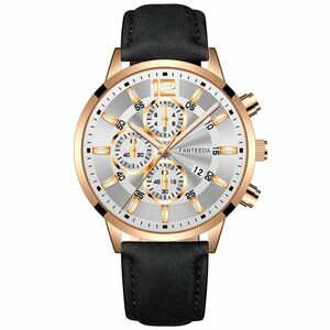 Ceas Nico - Negru/aur roz KP11694 imagine