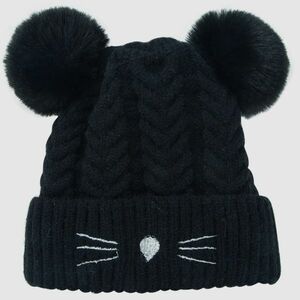 Palarie pentru copii Cute Cat - Neagra KP12372 imagine